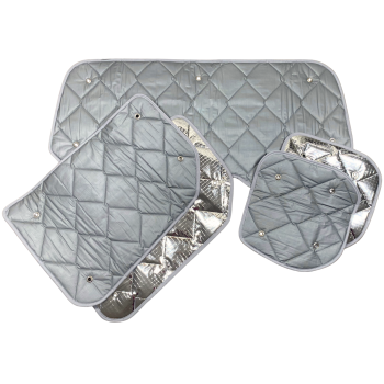 Thermomatten Wohnraum mit grauer Innenseite und silberner Außenseite